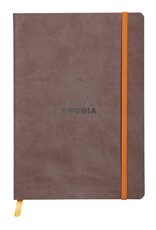 Rhodia Rhodia Rhodiarama SoftCover Notebook, 80 Dotted Sheets, 6" x 8 1/4", Chocolate