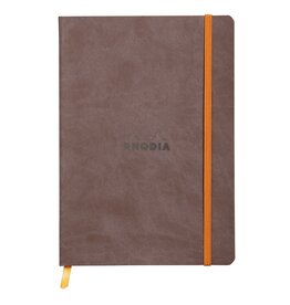 Rhodia Rhodia Rhodiarama SoftCover Notebook, 80 Dotted Sheets, 6" x 8 1/4", Chocolate