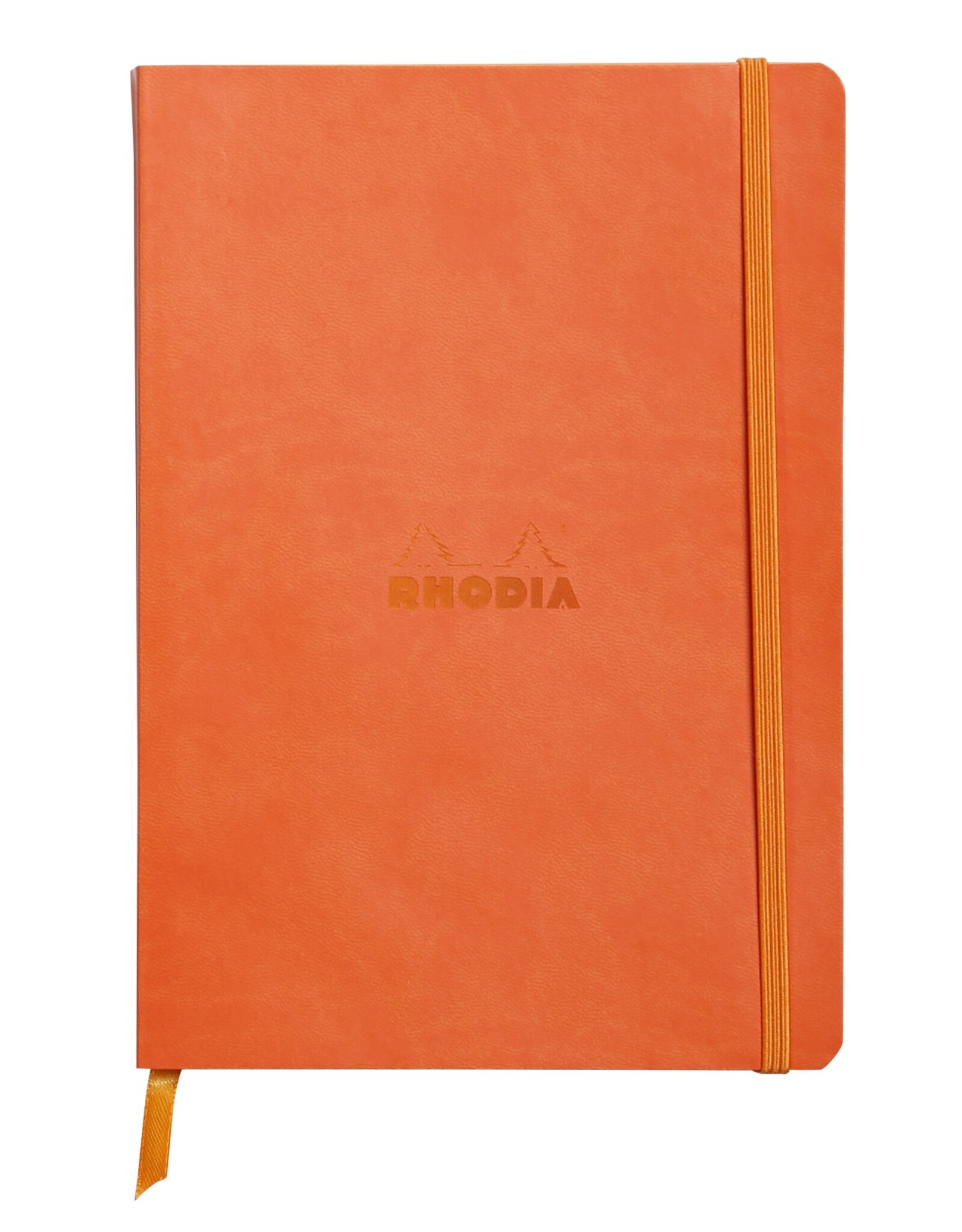 Rhodia Rhodia Rhodiarama SoftCover Notebook, 80 Dotted Sheets, 6" x 8 1/4", Tangerine