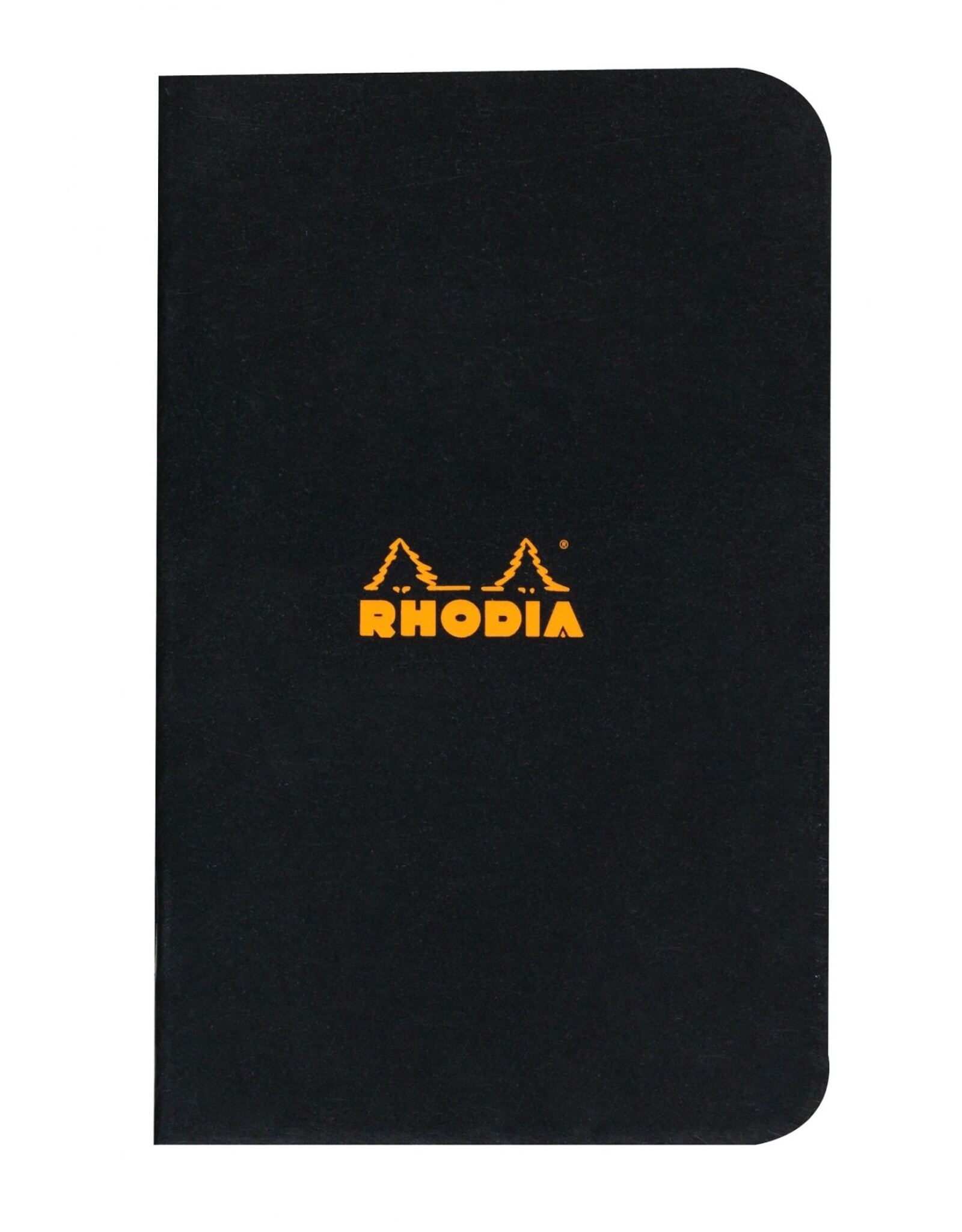 Rhodia Rhodia Slim Staplebound Notebook, 24 Graph Sheets, 3” x 4¾”, Black