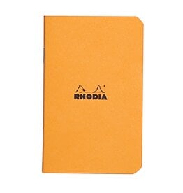 CLEARANCE Rhodia Slim Staplebound Notebook, 24 Graph Sheets, 3” x 4¾”, Orange