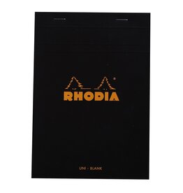 Rhodia Rhodia Staplebound Notepad, 80 Blank Sheets, 6” x 8¼”, Black