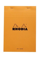 Rhodia Rhodia Staplebound Notepad, 80 Blank Sheets, 6” x 8¼”, Orange