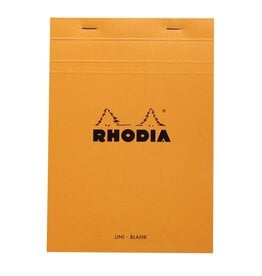 Rhodia Rhodia Staplebound Notepad, 80 Blank Sheets, 6” x 8¼”, Orange