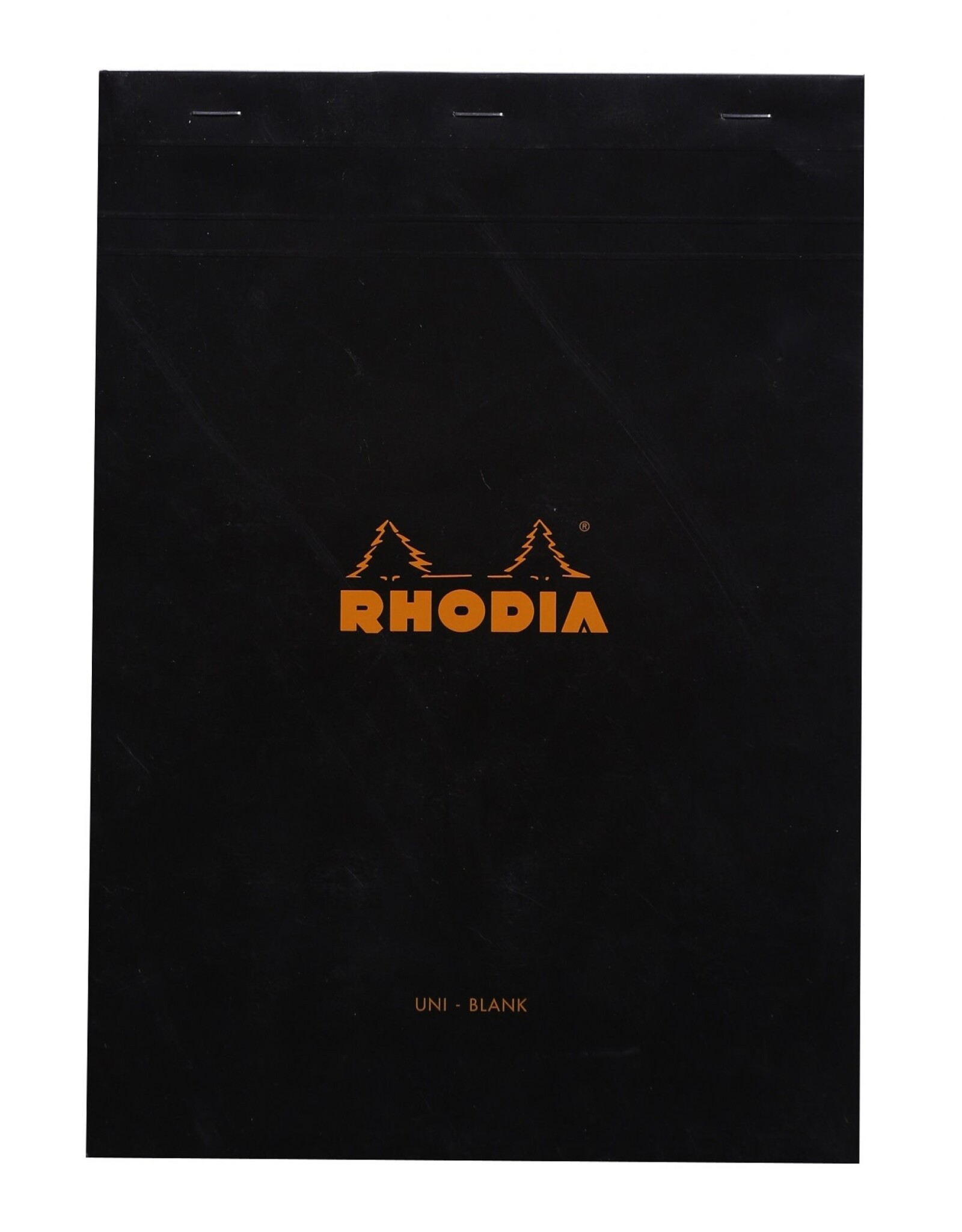 Rhodia Rhodia Staplebound Notepad, 80 Blank Sheets, 8¼” x 11¾”, Black
