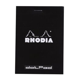 Rhodia Rhodia Staplebound Notepad, 80 Dotted Sheets, 3 3/8” x 4¾”, Black