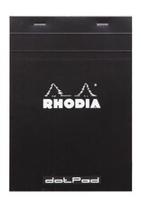 Rhodia Rhodia Staplebound Notepad, 80 Dotted Sheets, 6” x 8¼”, Black