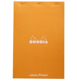 Rhodia Rhodia Staplebound Notepad, 80 Dotted Sheets, 8¼” x 12½”, Orange