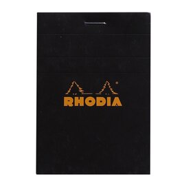 Rhodia Rhodia Staplebound Notepad, 80 Graph Sheets, 3" x 4", Black