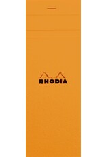 Rhodia Rhodia Staplebound Notepad, 80 Graph Sheets, 3” x 8¼”, Orange