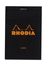 Rhodia Rhodia Staplebound Notepad, 80 Lined Sheets, 3 3/8” x 4¾”, Black