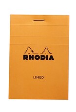 Rhodia Rhodia Staplebound Notepad, 80 Lined Sheets, 3” x 4”, Orange