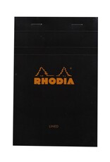 Rhodia Rhodia Staplebound Notepad, 80 Lined Sheets, 4 3/8” x 6 3/8”, Black