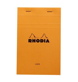 Rhodia Rhodia Staplebound Notepad, 80 Lined Sheets, 4 3/8” x 6 3/8”, Orange