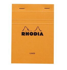 Rhodia Rhodia Staplebound Notepad, 80 Lined Sheets, 4” x 6”, Orange