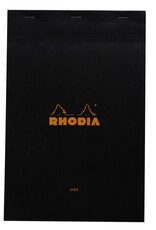 Rhodia Rhodia Staplebound Notepad, 80 Lined Sheets, 8¼” x 12½”, Black