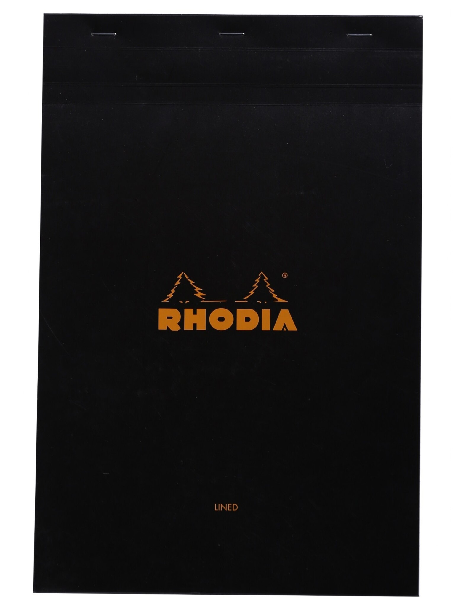 Rhodia Rhodia Staplebound Notepad, 80 Lined Sheets, 8¼” x 12½”, Black