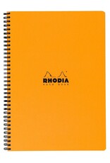 Rhodia Rhodia Wirebound Notebook, 80 Lined Sheets, 9" x 11 3/4", Orange
