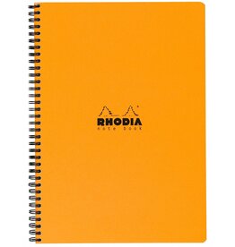 Rhodia Rhodia Wirebound Notebook, 80 Lined Sheets, 9" x 11 3/4", Orange