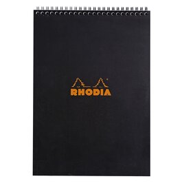 Rhodia Rhodia Wirebound Notepad, 80 Graph Sheets, 8 1/4" x 11 3/4", Black