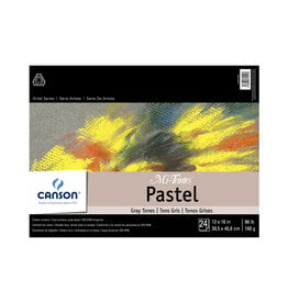 Canson Canson Mi Teintes Pastel Paper, 24 Sheets, 12” x 16”, Gray Tones