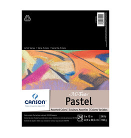 Strathmore Canson Mi Teintes Pastel Paper, 24 Sheets, 9” x 12”, Assorted Tones