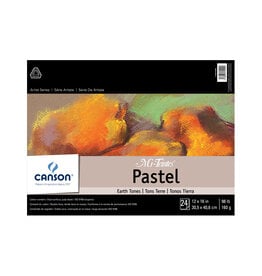 Canson Canson Mi Teintes Pastel Paper, 24 Sheets, 12” x 16”, Earth Tones