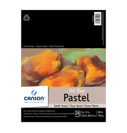 Canson Canson Mi Teintes Pastel Paper, 24 Sheets, 9” x 12”, Earth Tones