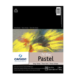 Canson Canson Mi Teintes Pastel Paper, 24 Sheets, 9” x 12”, Gray Tones