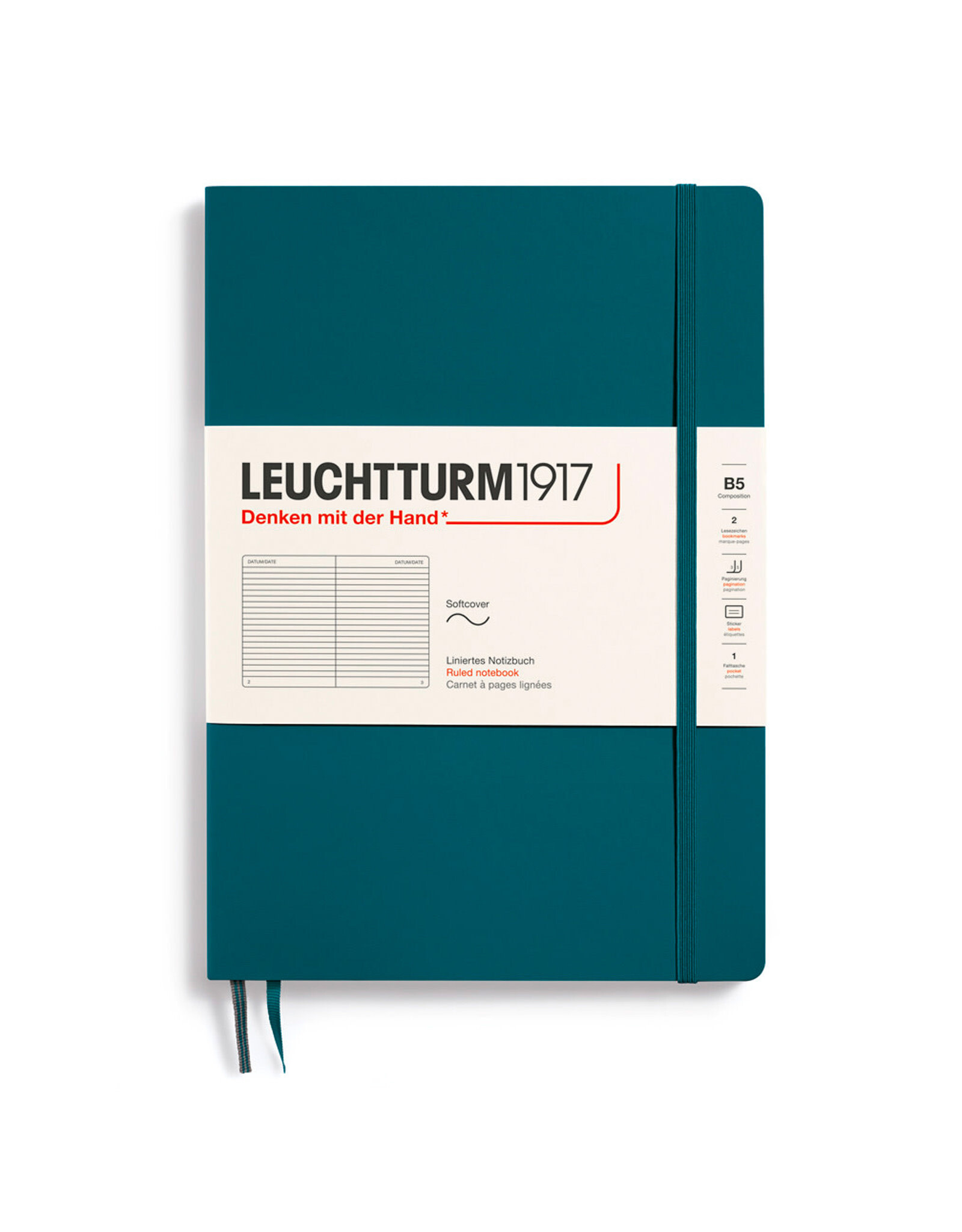 LEUCHTTURM1917 LEUCHTTURM1917 Notebook Classic, Pacific Green, B5, Ruled