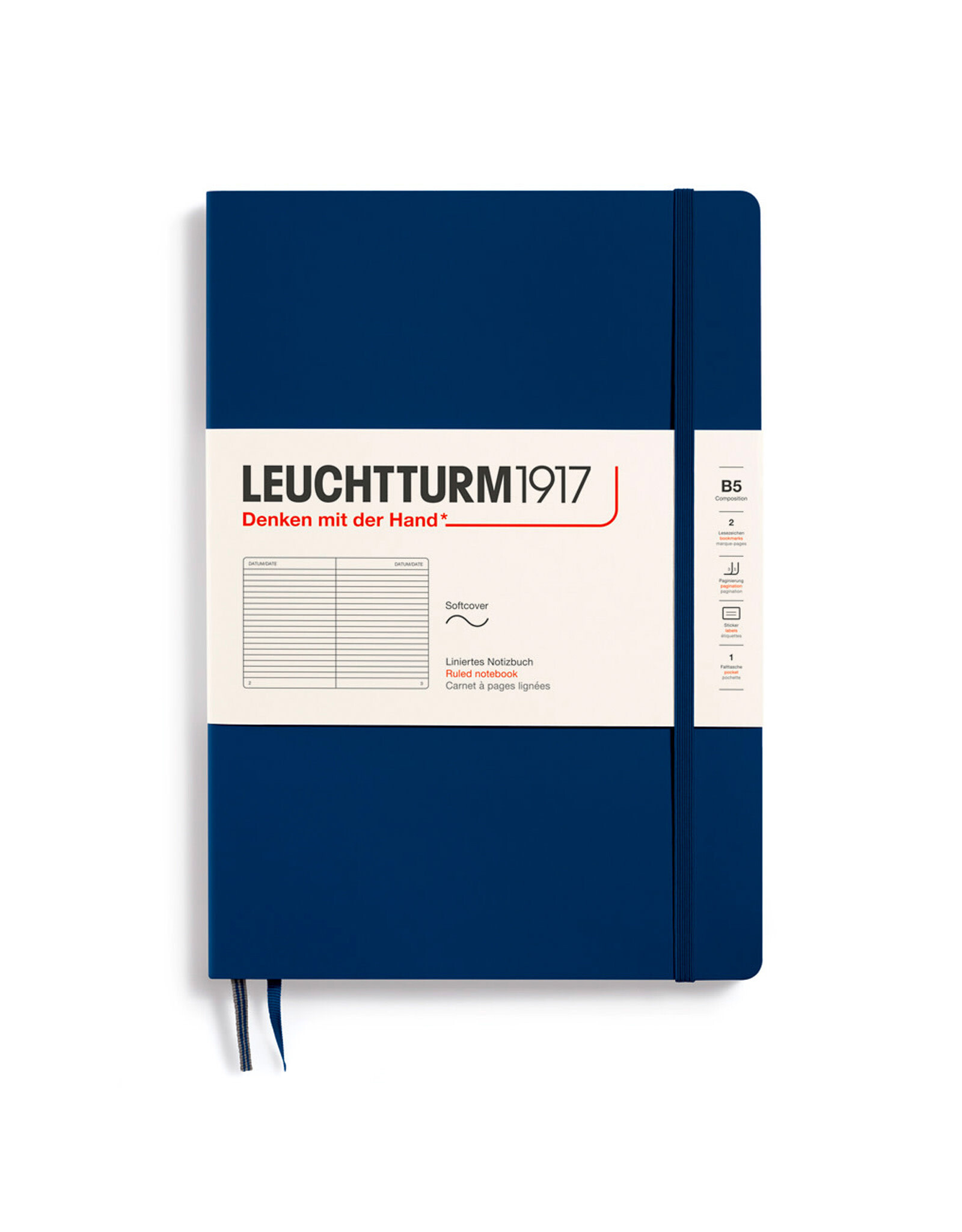 LEUCHTTURM1917 LEUCHTTURM1917 Notebook Classic, Navy, B5, Ruled