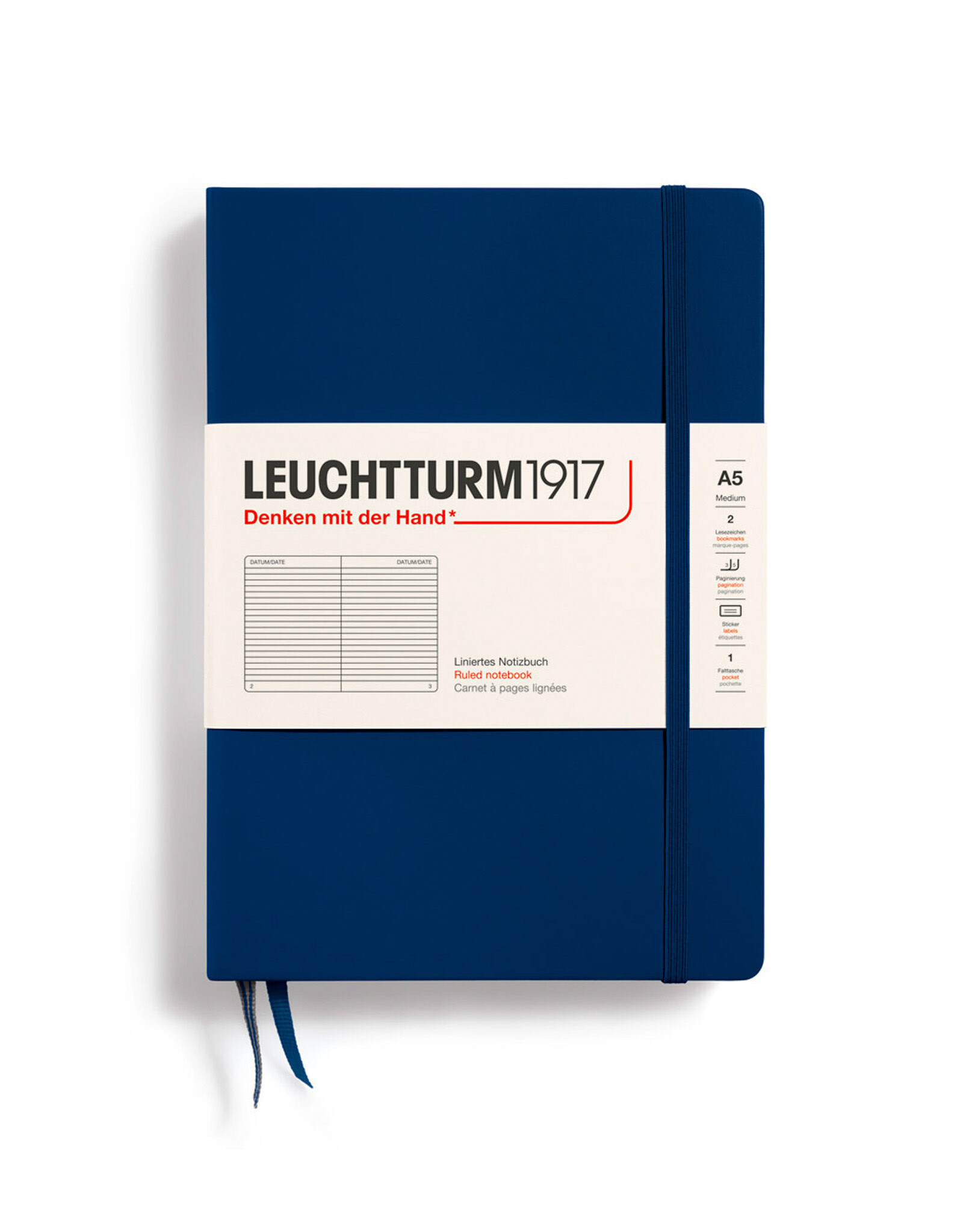 LEUCHTTURM1917 LEUCHTTURM1917 Notebook Classic, Navy, A5, Ruled