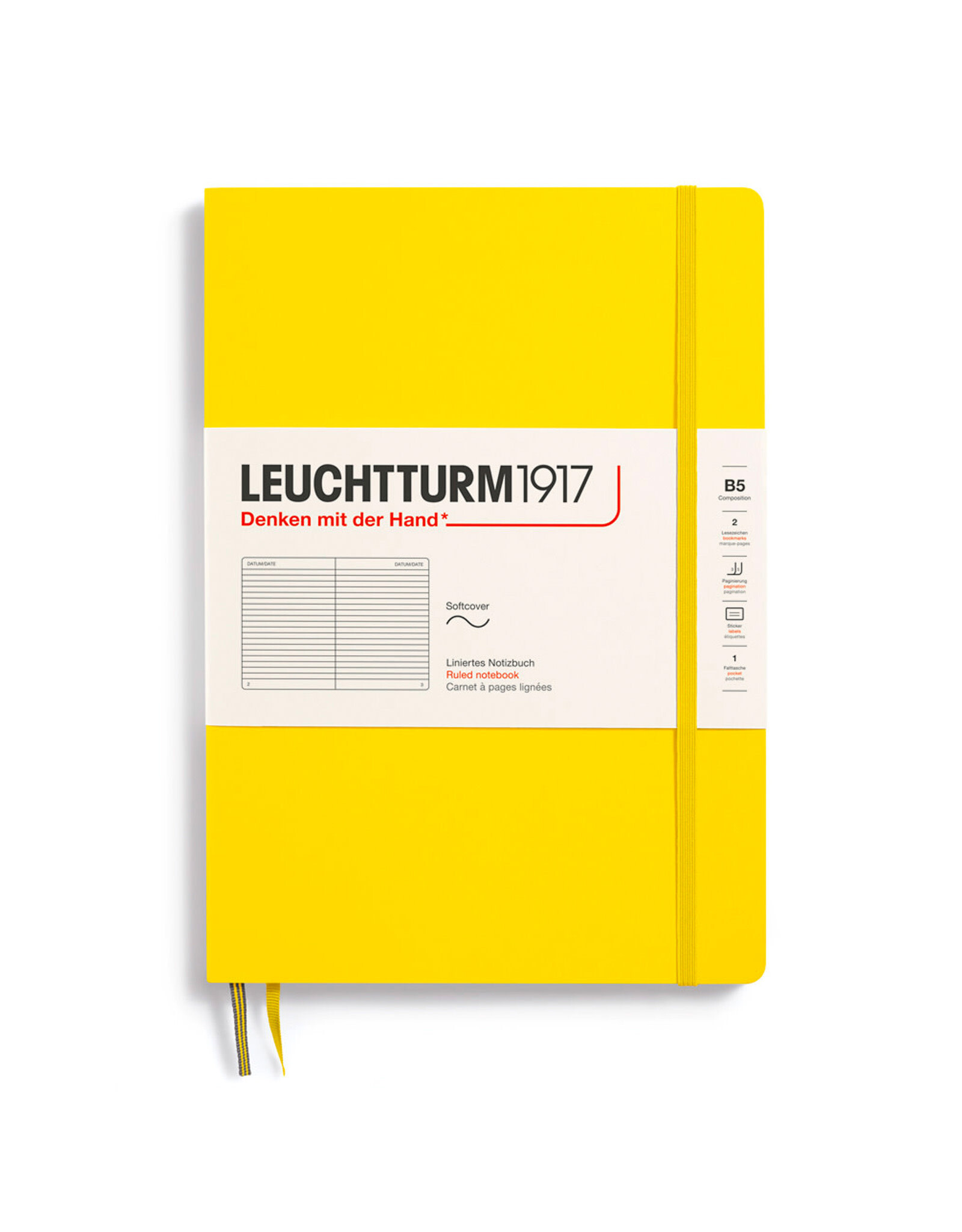 CLEARANCE  LEUCHTTURM1917 Notebook Classic, Lemon, B5, Ruled