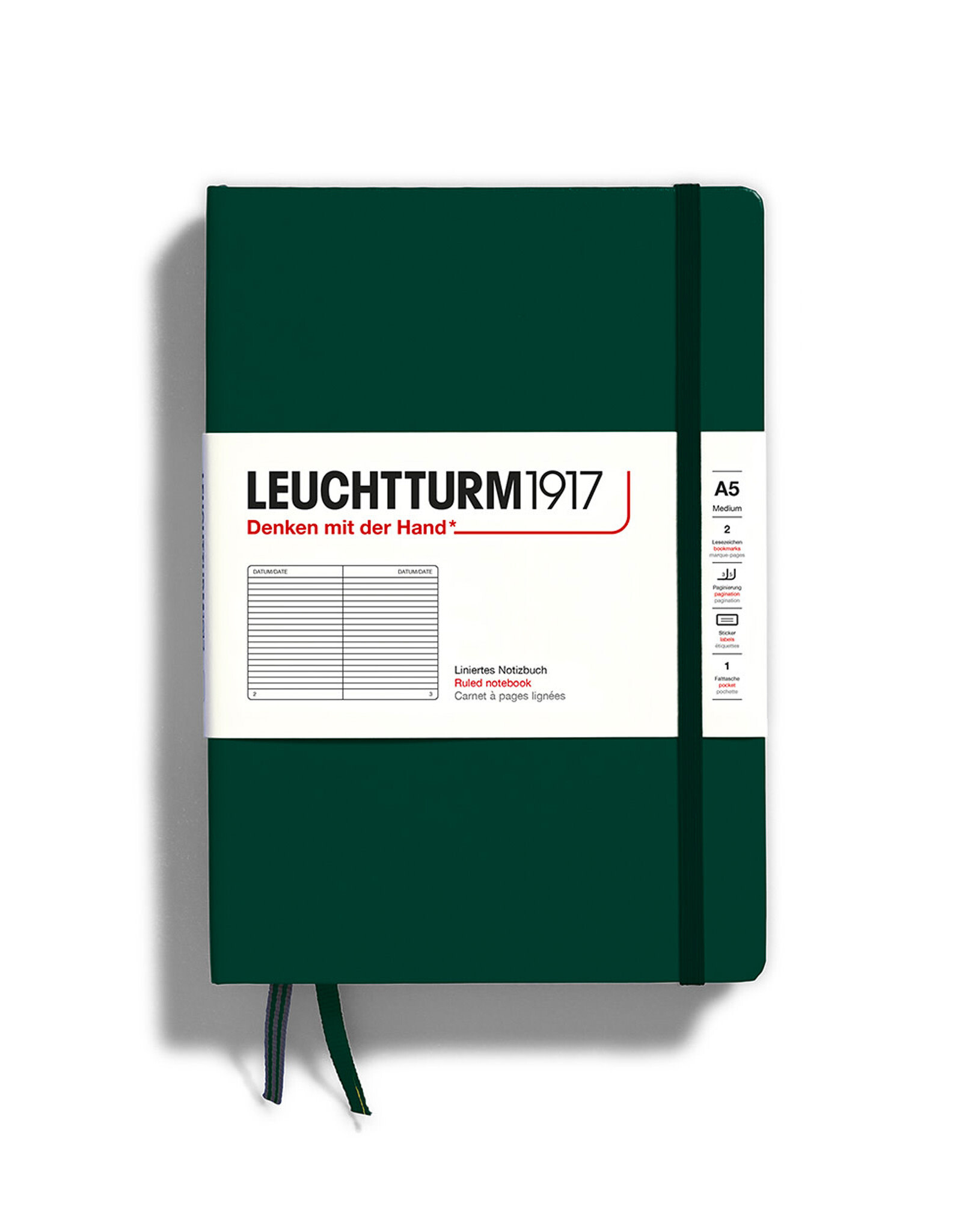 LEUCHTTURM1917 LEUCHTTURM1917 Notebook Classic, Forest Green, A5, Ruled