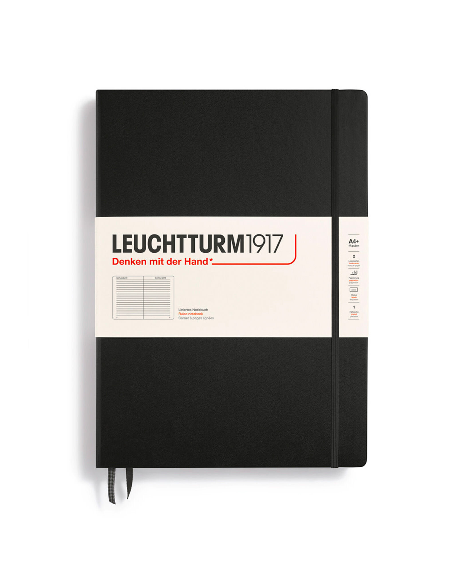 LEUCHTTURM1917 LEUCHTTURM1917 Notebook Master Classic, Black, A4, Ruled