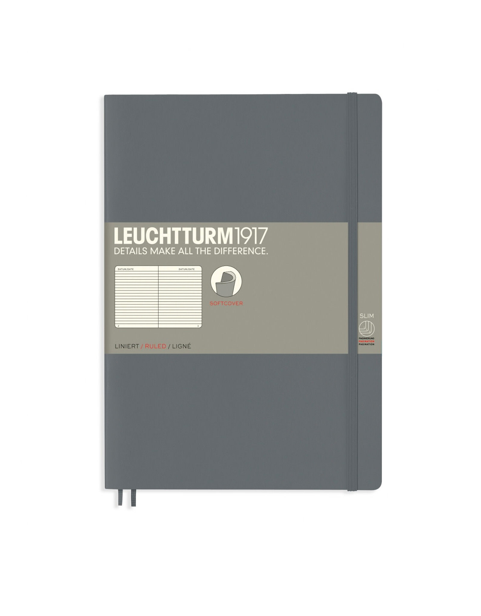 CLEARANCE  LEUCHTTURM1917 Notebook Classic, Anthracite, B5, Ruled