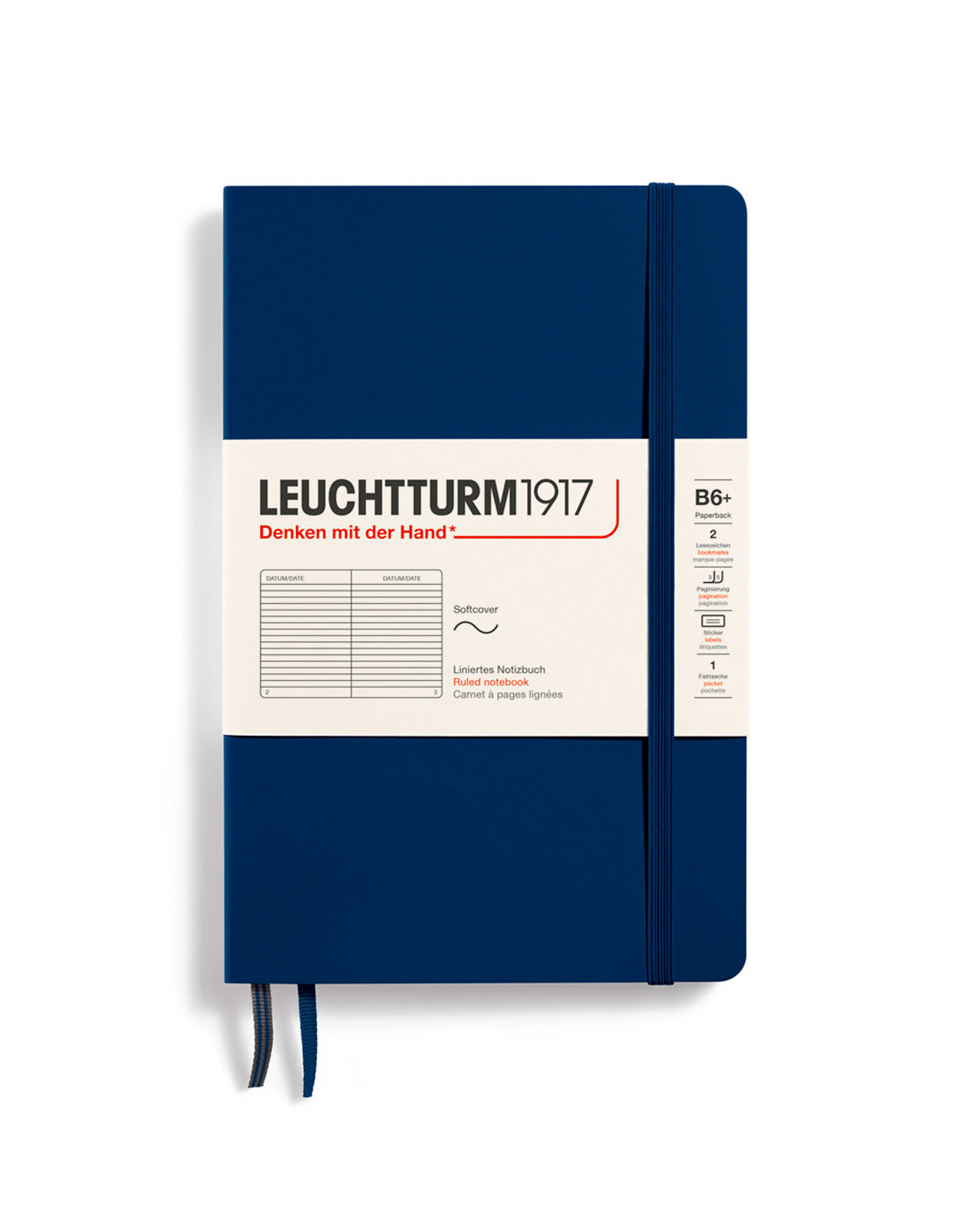 LEUCHTTURM1917 LEUCHTTURM1917 Notebook Classic Softcover, Navy, B6, Ruled