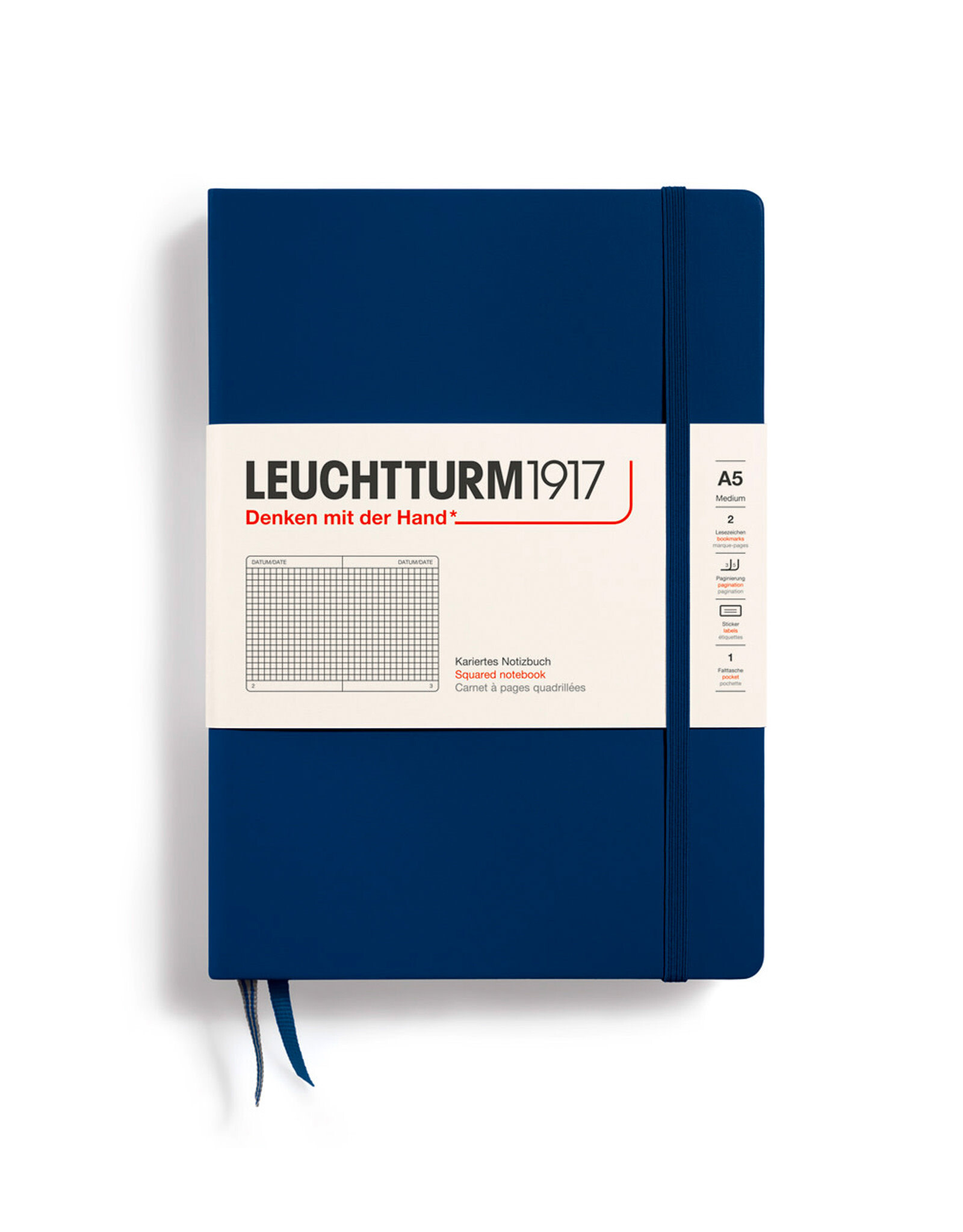 LEUCHTTURM1917 LEUCHTTURM1917 Notebook Classic, Navy, A5, Squared