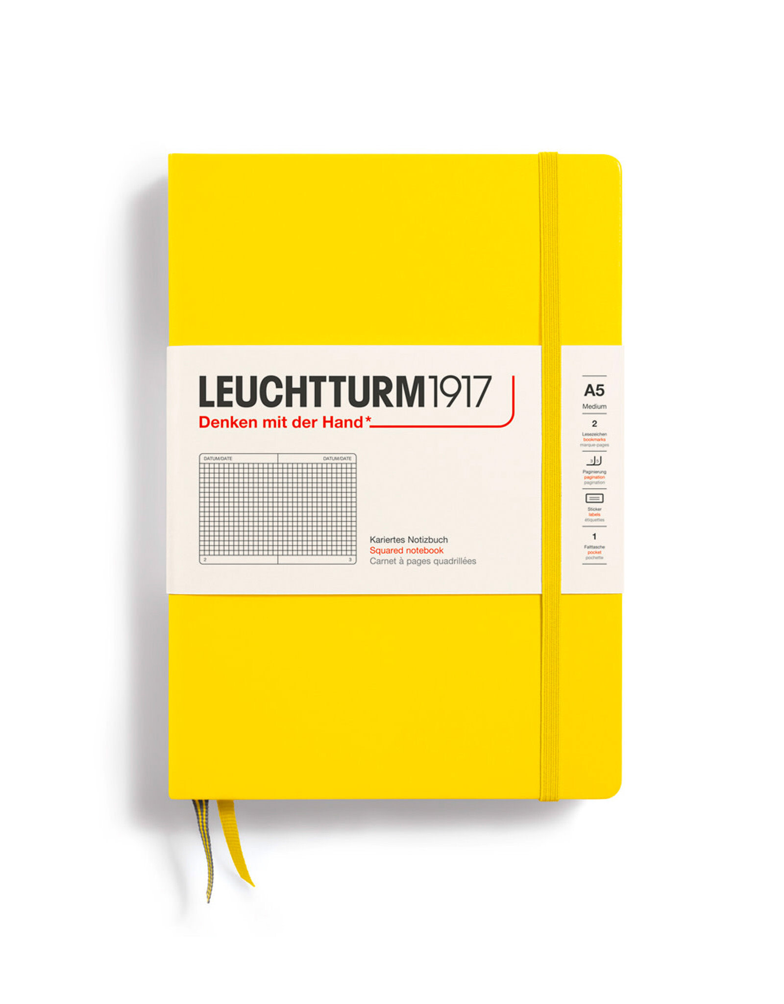 LEUCHTTURM1917 LEUCHTTURM1917 Notebook Classic, Lemon, A5, Squared