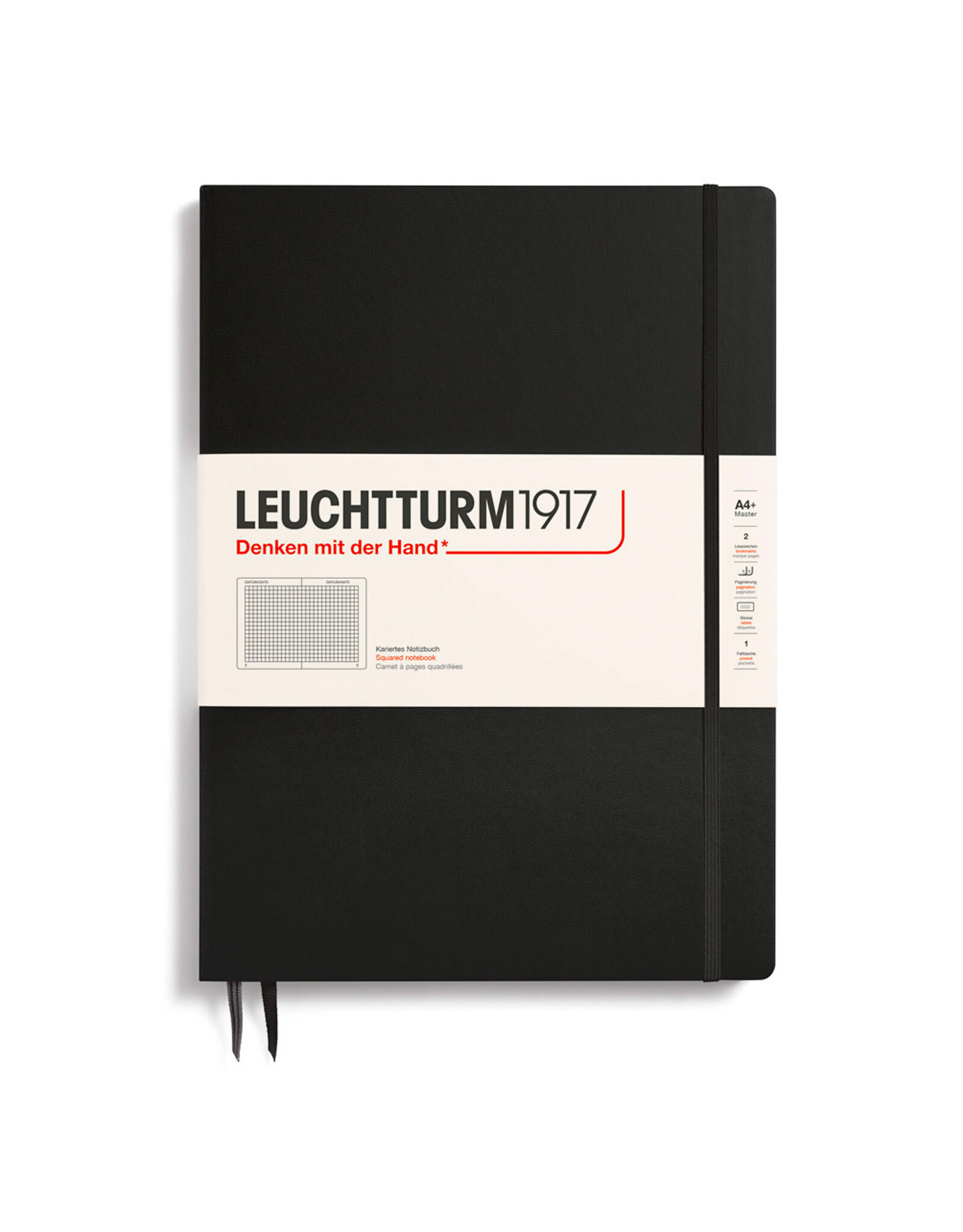 LEUCHTTURM1917 LEUCHTTURM1917 Notebook Classic, Black, A4, Squared