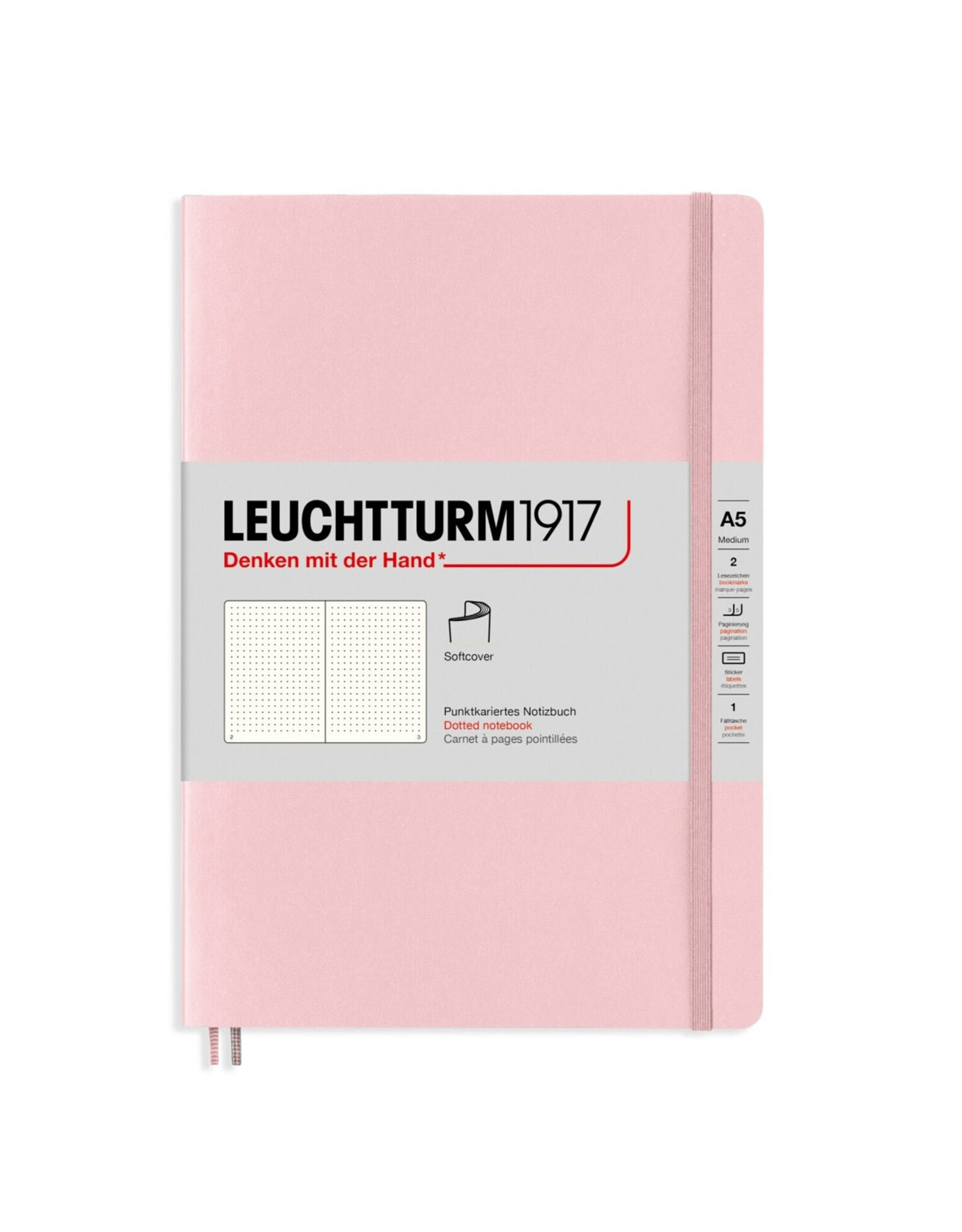 LEUCHTTURM1917 LEUCHTTURM1917 Notebook Classic Softcover, Powder, A5, Dotted