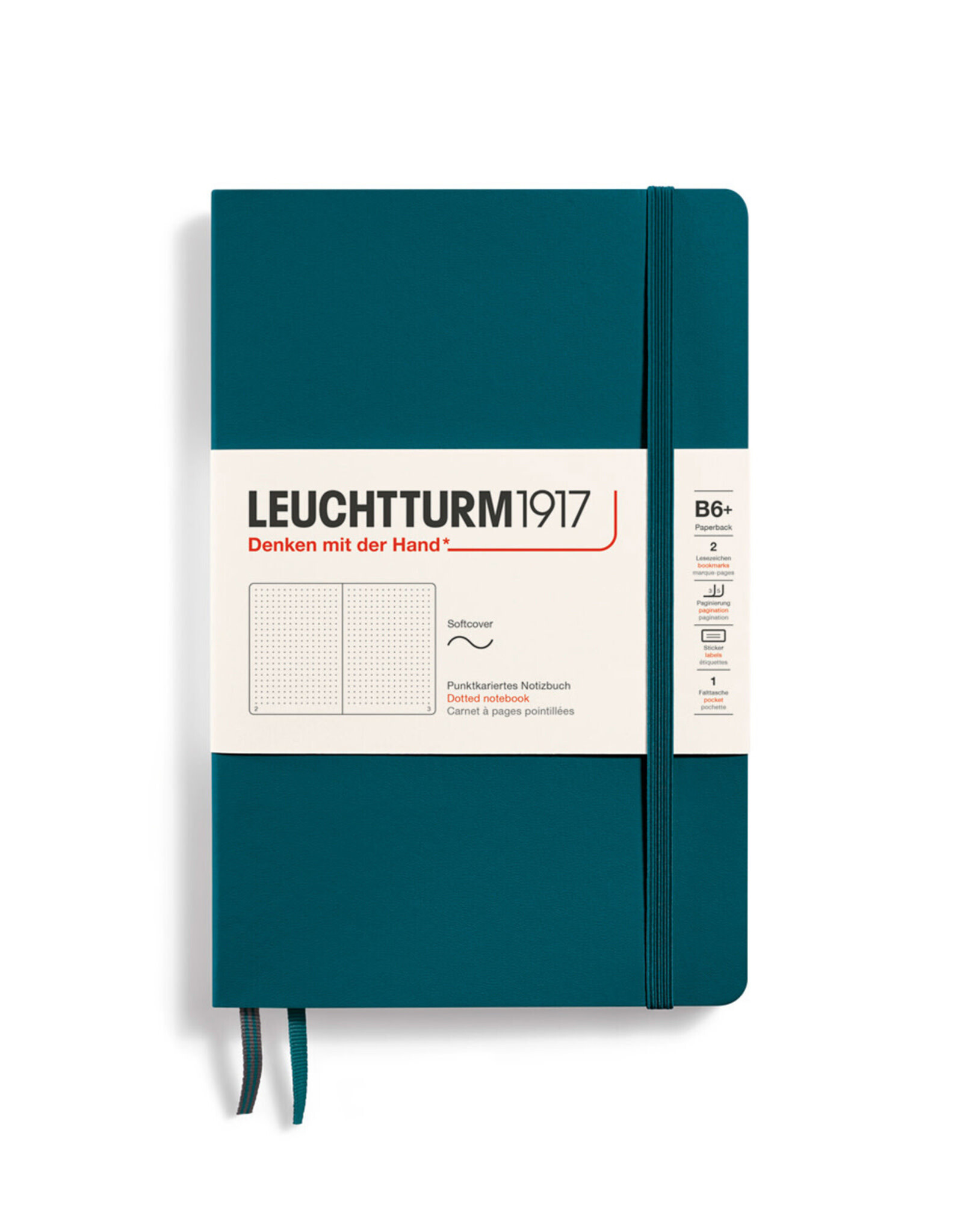 LEUCHTTURM1917 LEUCHTTURM1917 Notebook Classic Softcover, Pacific Green, B6, Dotted