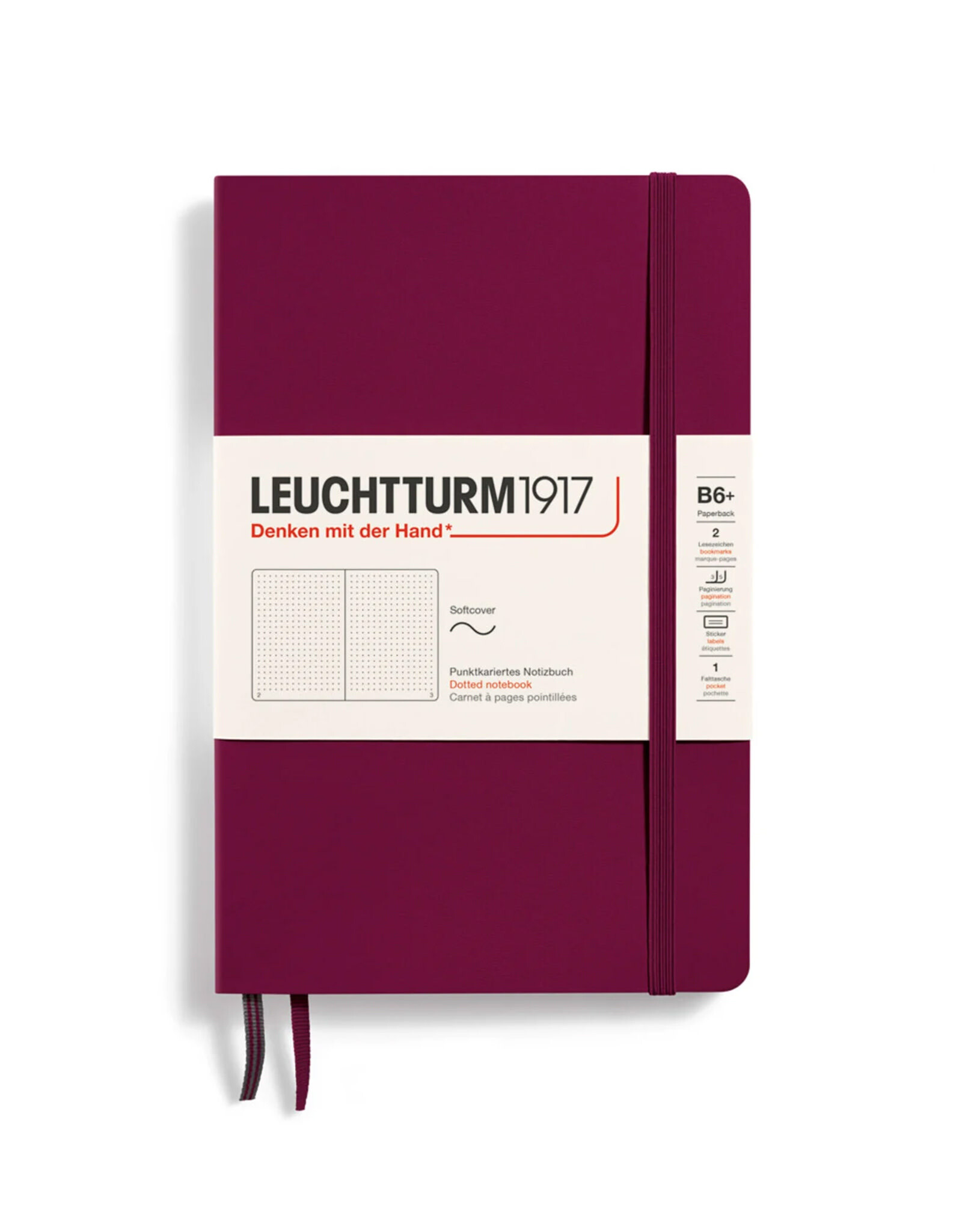 LEUCHTTURM1917 LEUCHTTURM1917 Notebook Classic Softcover, Port Red, B6, Dotted
