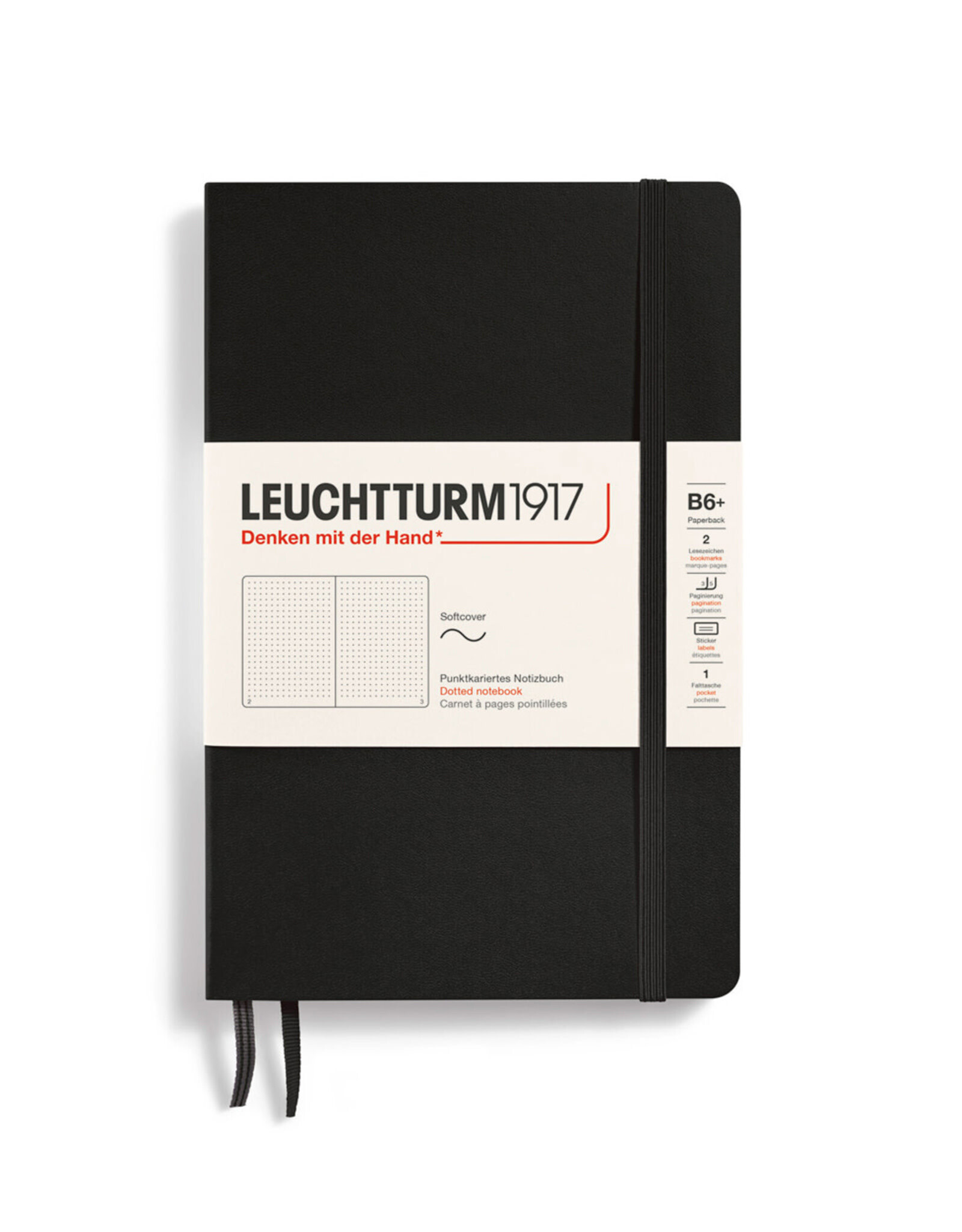 LEUCHTTURM1917 LEUCHTTURM1917 Notebook Classic Softcover, Black, B6, Dotted