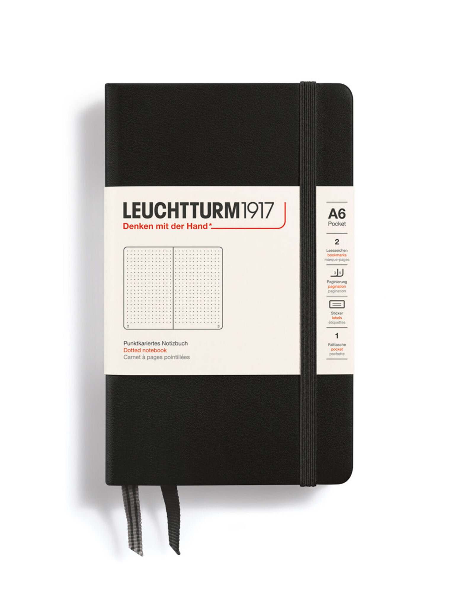 LEUCHTTURM1917 LEUCHTTURM1917 Notebook Classic, Black, A6, Dotted