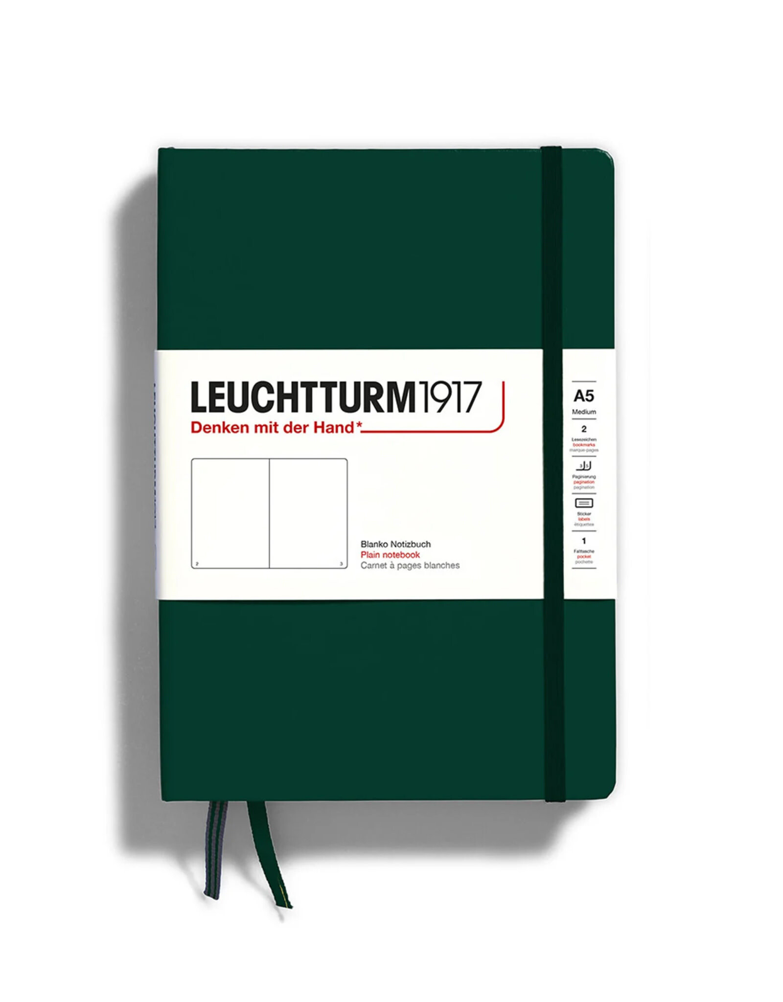 LEUCHTTURM1917 LEUCHTTURM1917 Notebook Classic, Forest Green, A5, Plain