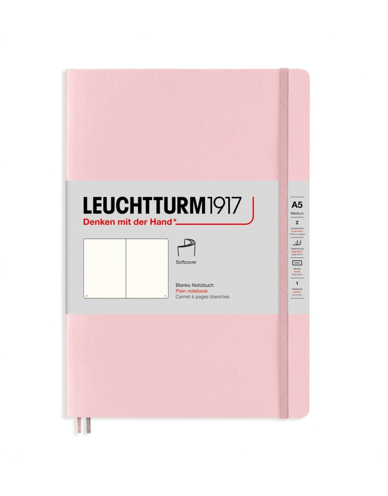LEUCHTTURM1917 LEUCHTTURM1917 Notebook Classic Softcover, Powder, A5, Plain