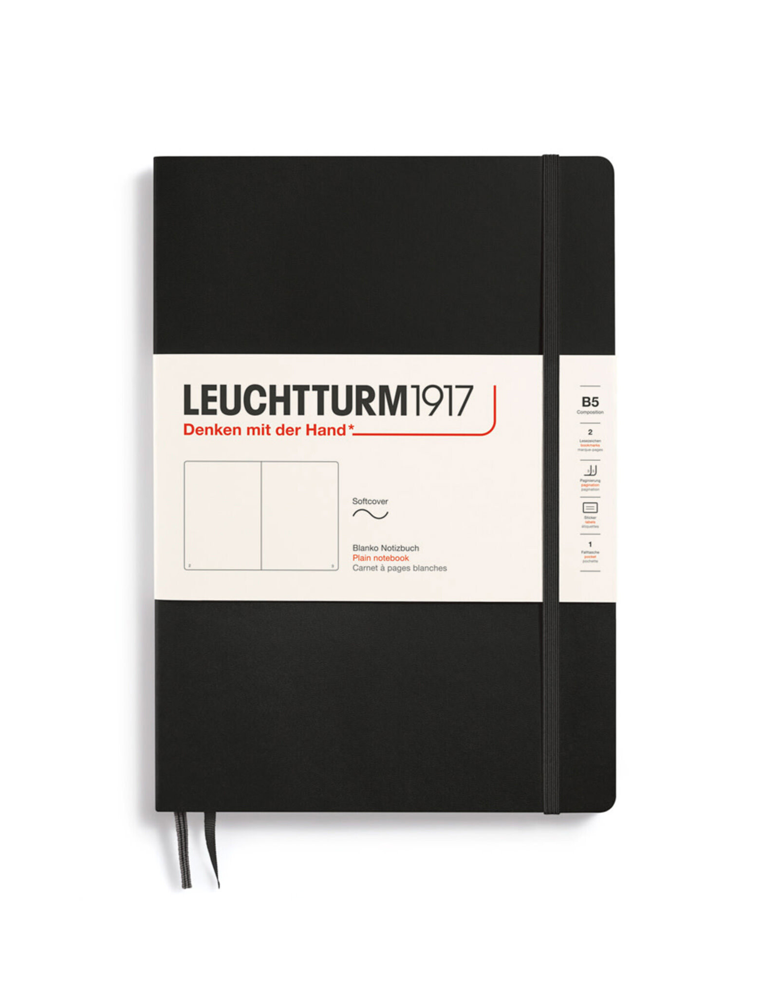 LEUCHTTURM1917 LEUCHTTURM1917 Notebook Classic, Black, B5, Plain
