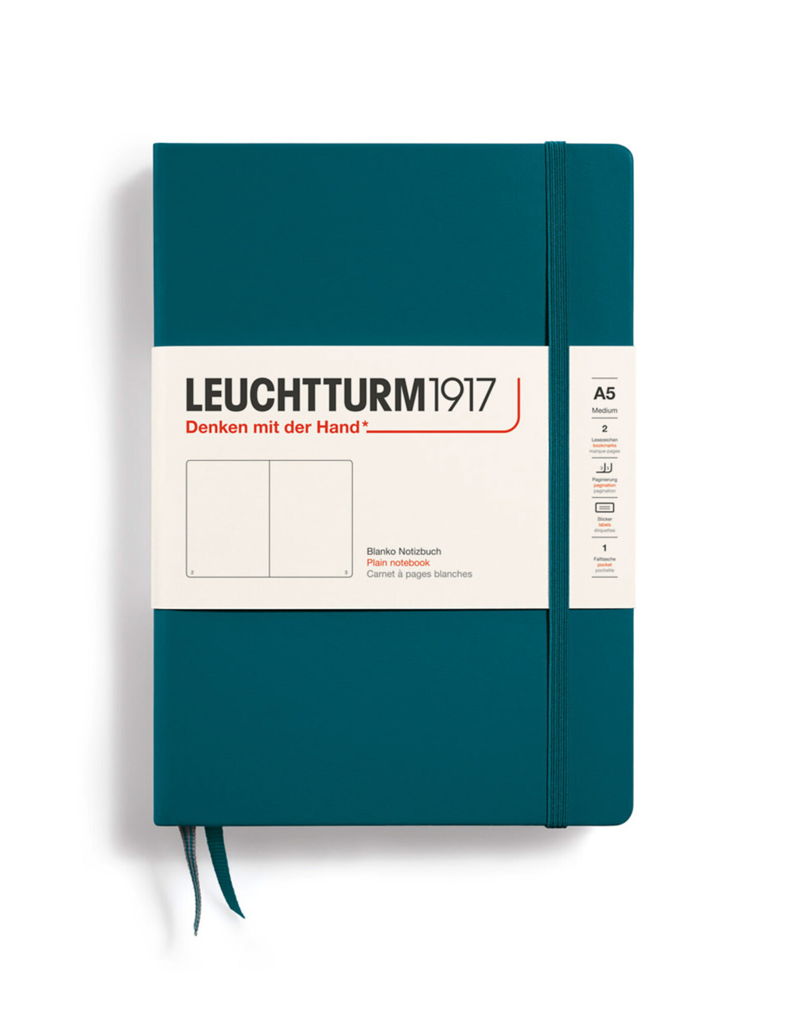 LEUCHTTURM1917 LEUCHTTURM1917 Notebook Classic, Pacific Green, A5, Plain