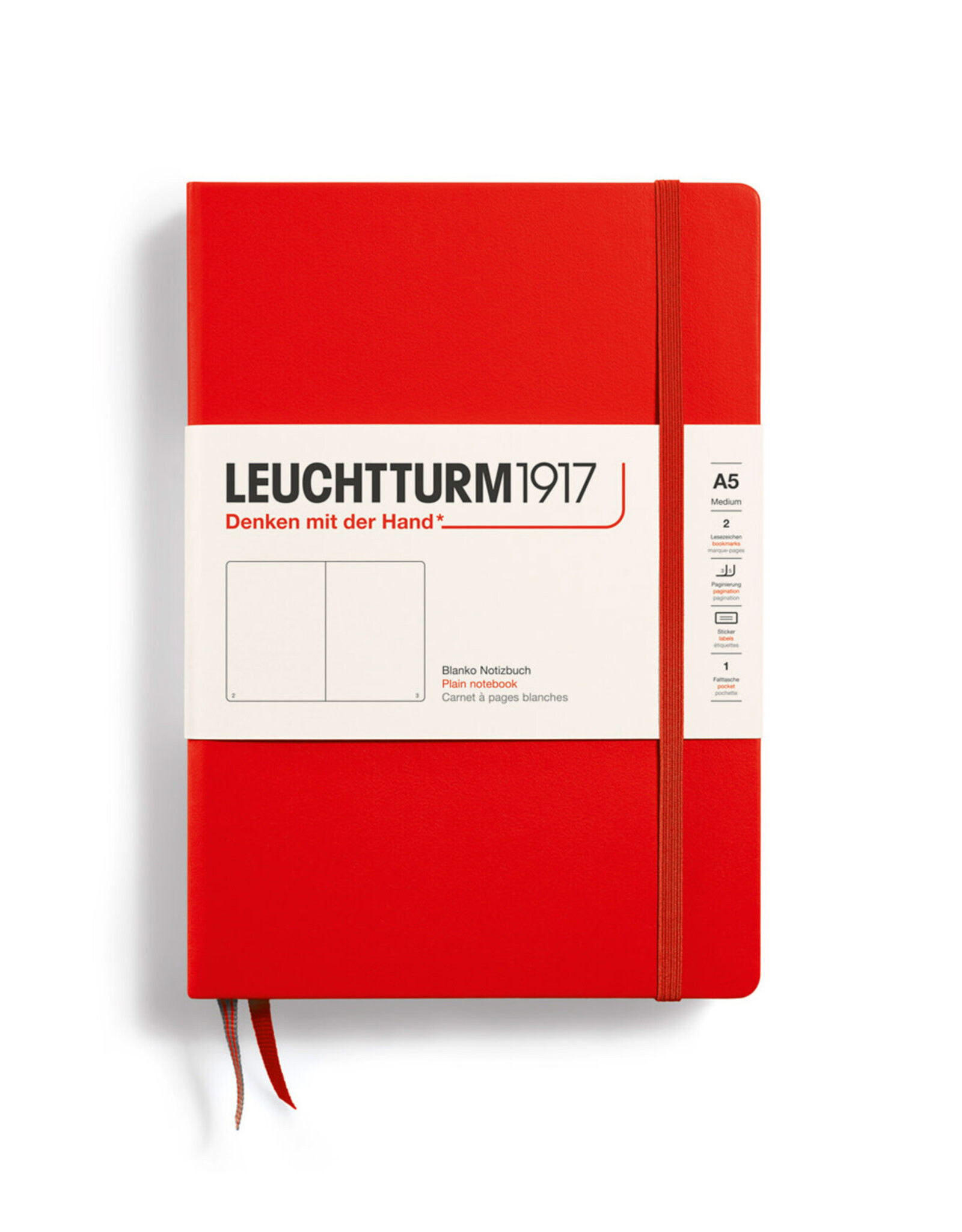 LEUCHTTURM1917 LEUCHTTURM1917 Notebook Classic, Red, A5, Plain